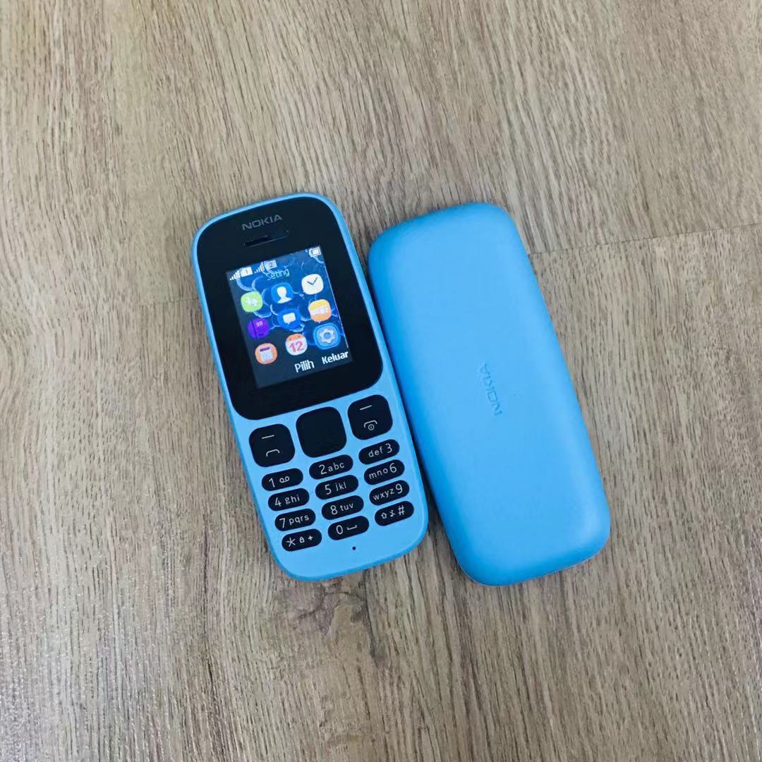 (Light Blue)NOKIA 105 DS(2017) 95% NEW IMPORT REFURBISHED(Ready Stock)